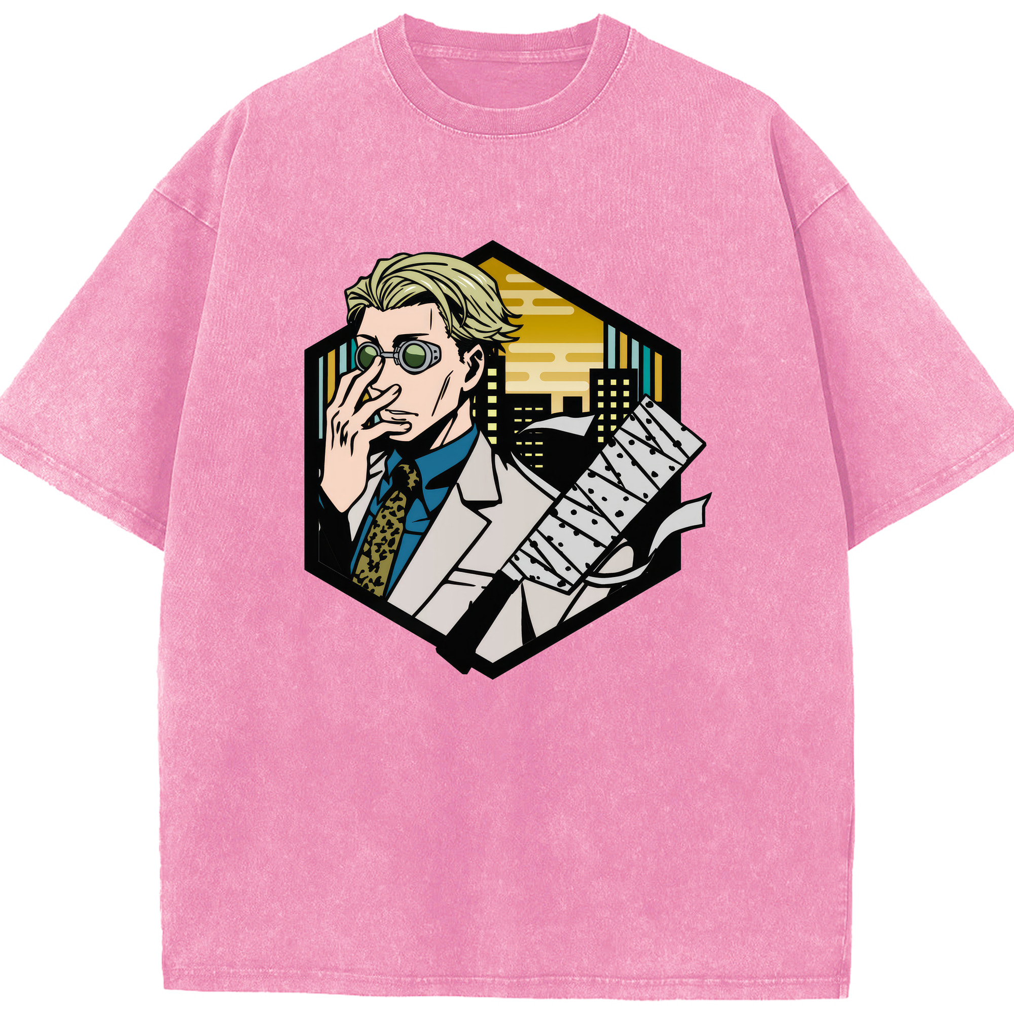（画像用） 呪術廻戦 Jujutsu Kaisen 綿100% ヴィンテージ風 半袖Tシャツ（フロントプリント）